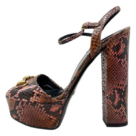 gucci claudie platform sandal|gucci snakeskin sandals.